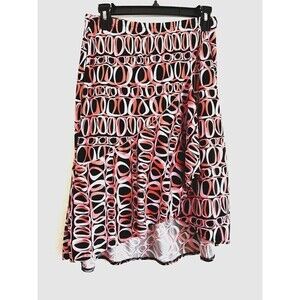 New York & Company Pink Knee Length‎ Skirt Woman's Size S Disco Neon Retro party